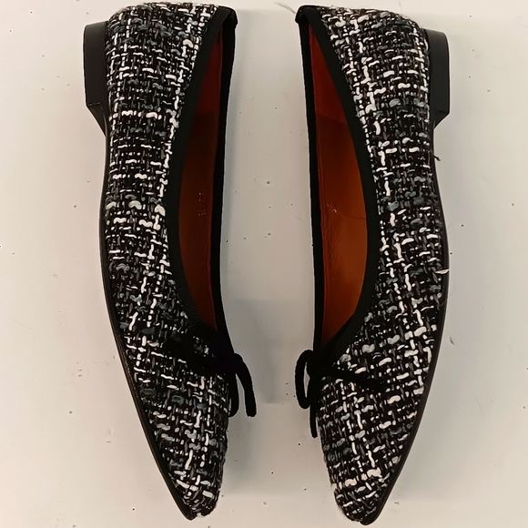 NEW Margaux Women's The Point Black/White Tweed Flats - EU39/US9 - Picture 5 of 14